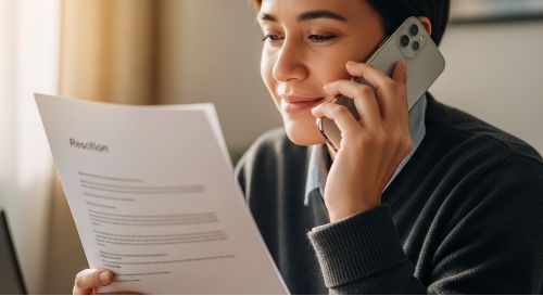 A person successfully filing a life insurance claim over the phone.