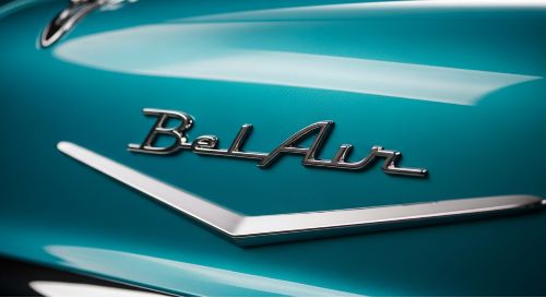 A close-up of a classic car's emblem, symbolizing the "agreed value" in classic car insurance.