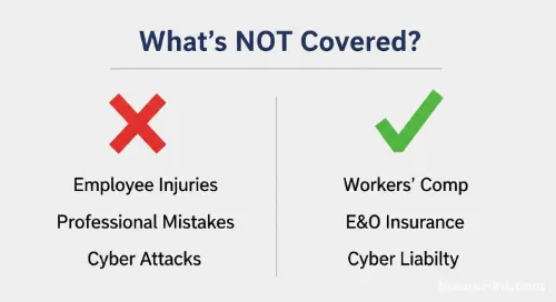 A chart listing common exclusions in a liability policy and the correct to cover them.