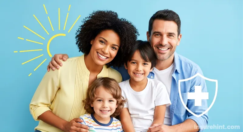 A family smiling, representing the peace of mind from Ambetter and Sunshine Health insurance.