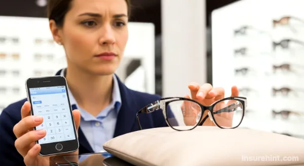 A person calculating the cost of designer frames that may exceed their VSP insurance allowance.