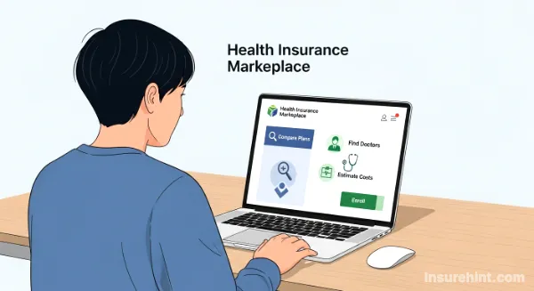 A person easily navigating the online health insurance marketplace to find a plan.