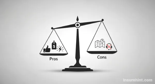 A scale balancing the pros and cons of getting Lemonade renters insurance.