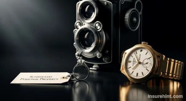 High-value items like jewelry and a camera that require a special insurance rider or floater.