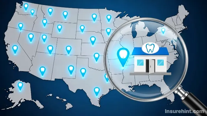 A map showing the extensive Aetna dental provider network across the US.