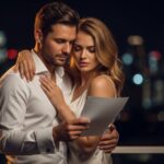 Couple embracing with relief after securing single premium life insurance