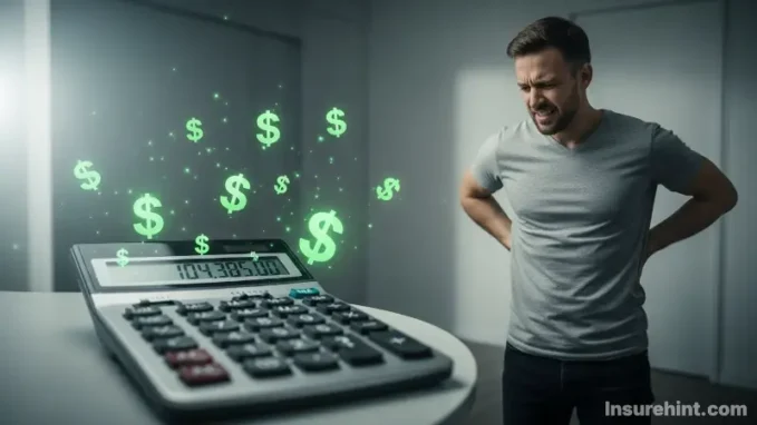 Man with back pain concerned about how much does a chiropractor cost.