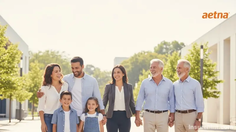 A diverse group of people representing those covered by Aetna Health Insurance in 2025.