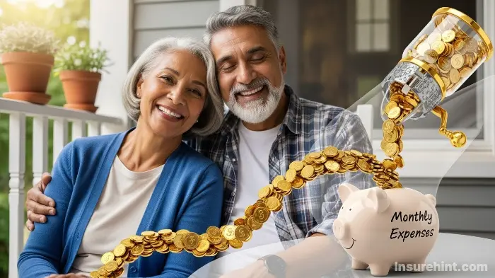 A senior couple enjoying retirement, backed by a guaranteed lifetime income stream from their annuity.