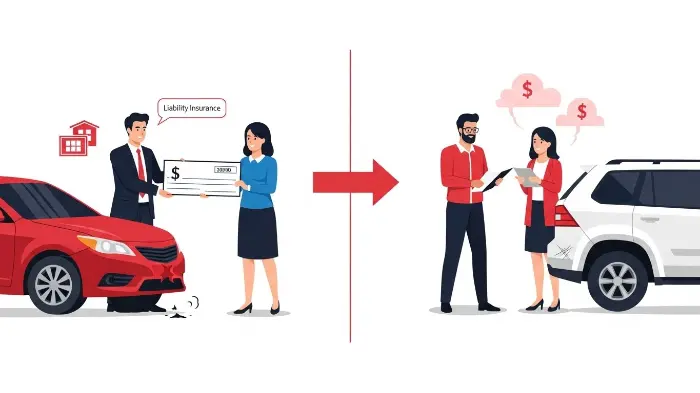 Understanding how liability insurance only covers damage to others not your own vehicle.