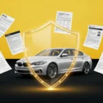 General Accident Comprehensive Cover policy protection concept with car and shield.