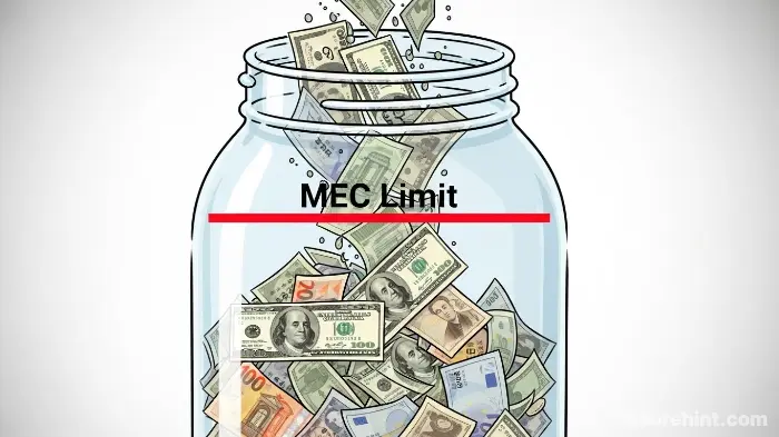 Illustration of funding an IUL policy right up to the Modified Endowment Contract (MEC) limit.