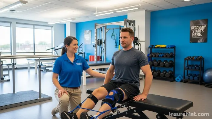 Injured Worker Receiving Physical Therapy Treatment During Recovery.