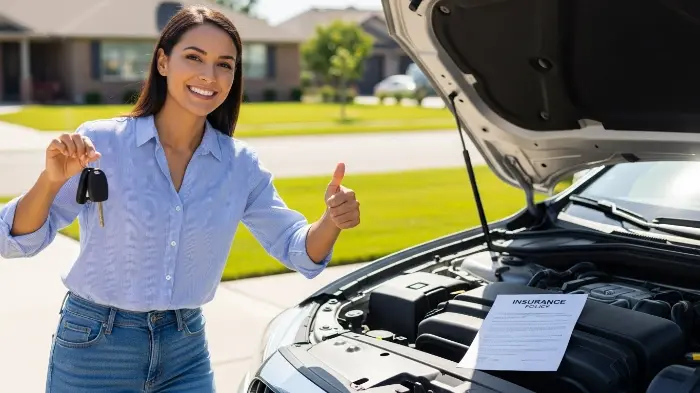 Satisfied driver with car keys after finding affordable insurance.